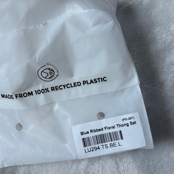 🩵 Lounge Ribbed Floral Triangle Thong 🩵 - Picture 7 of 7